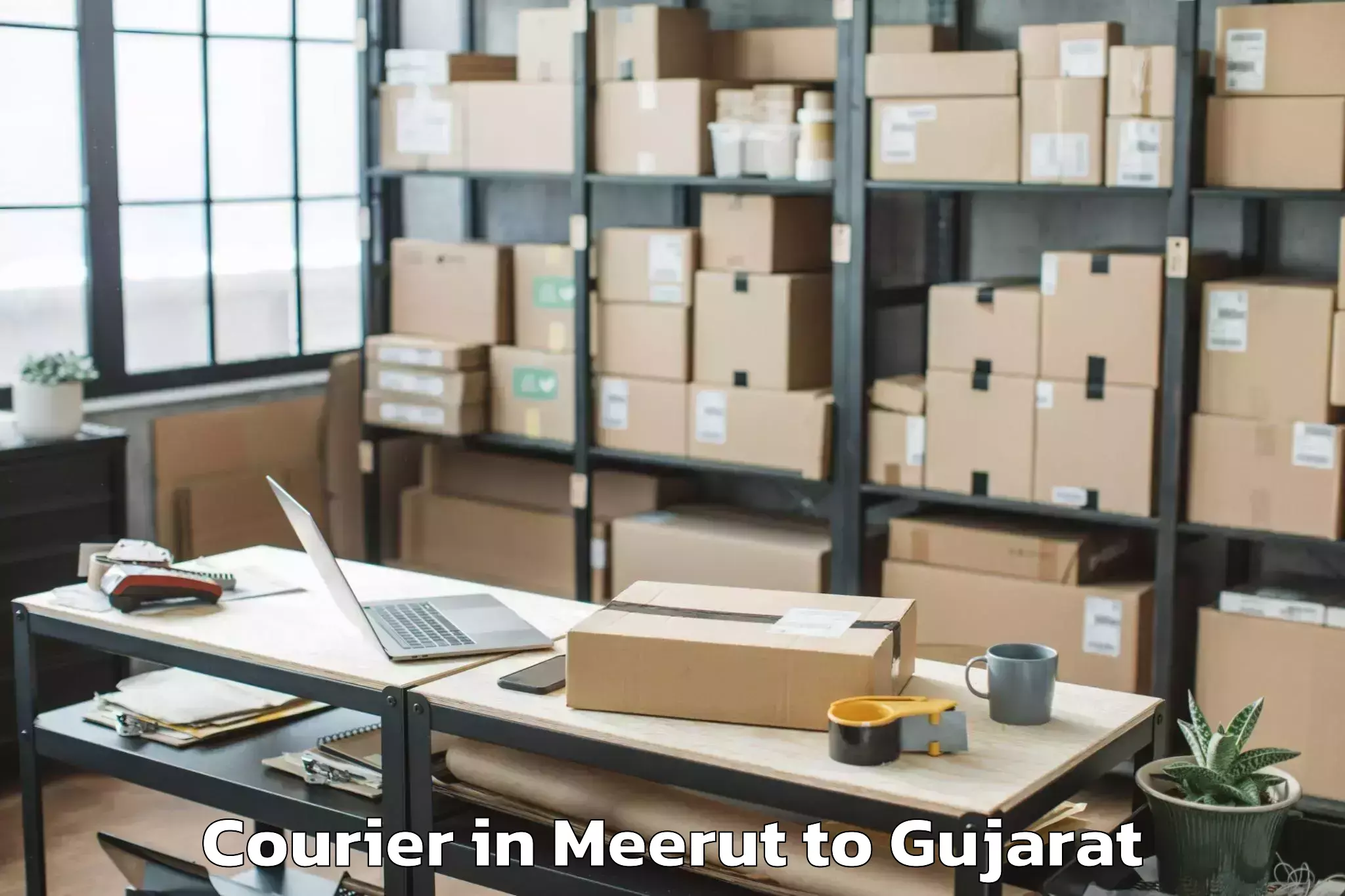 Book Meerut to Santrampur Courier Online